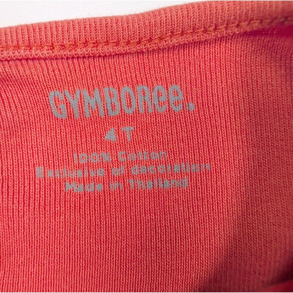 Gymboree Girls Shirt 4T Orange Ghost Polka Dot Layered Halloween Tee Kidcore